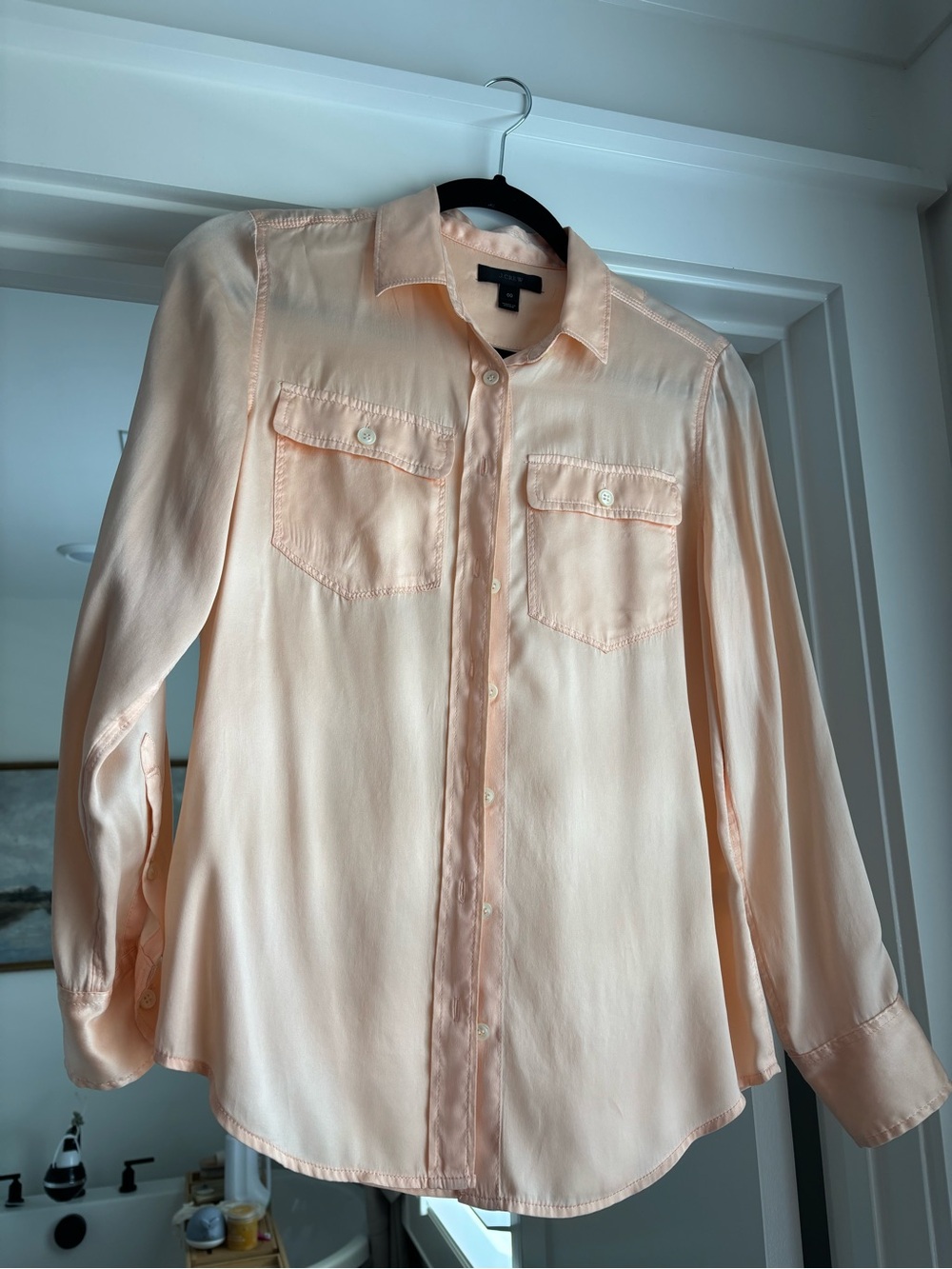 J. Crew Peach Long-Sleeve Button-Down Shirt